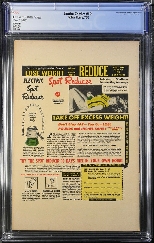 Jumbo Comics #161 CGC 4.0
