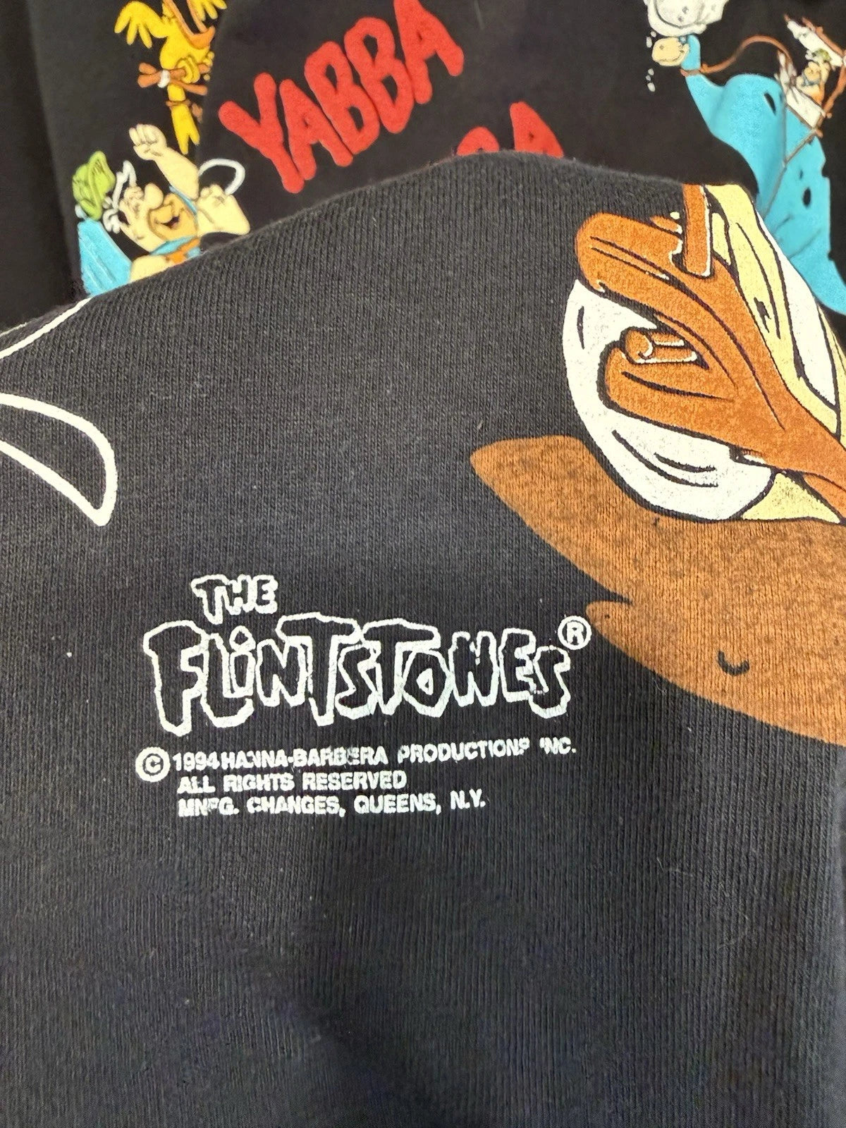 Vintage 1994 The Flintstones Cartoon All Over Print T-Shirt Size XL 23x30 AOP