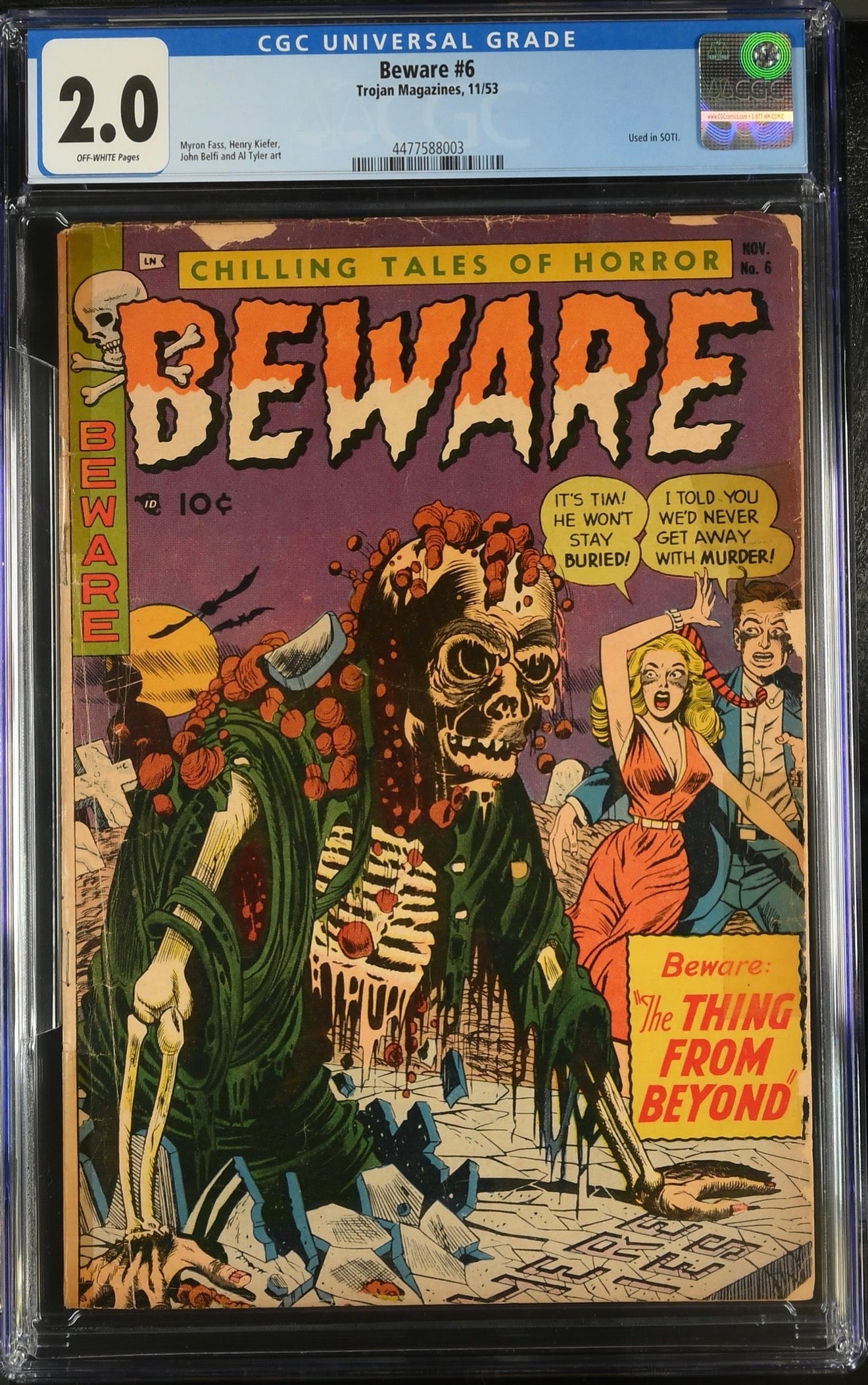 Beware #6 CGC 2.0
