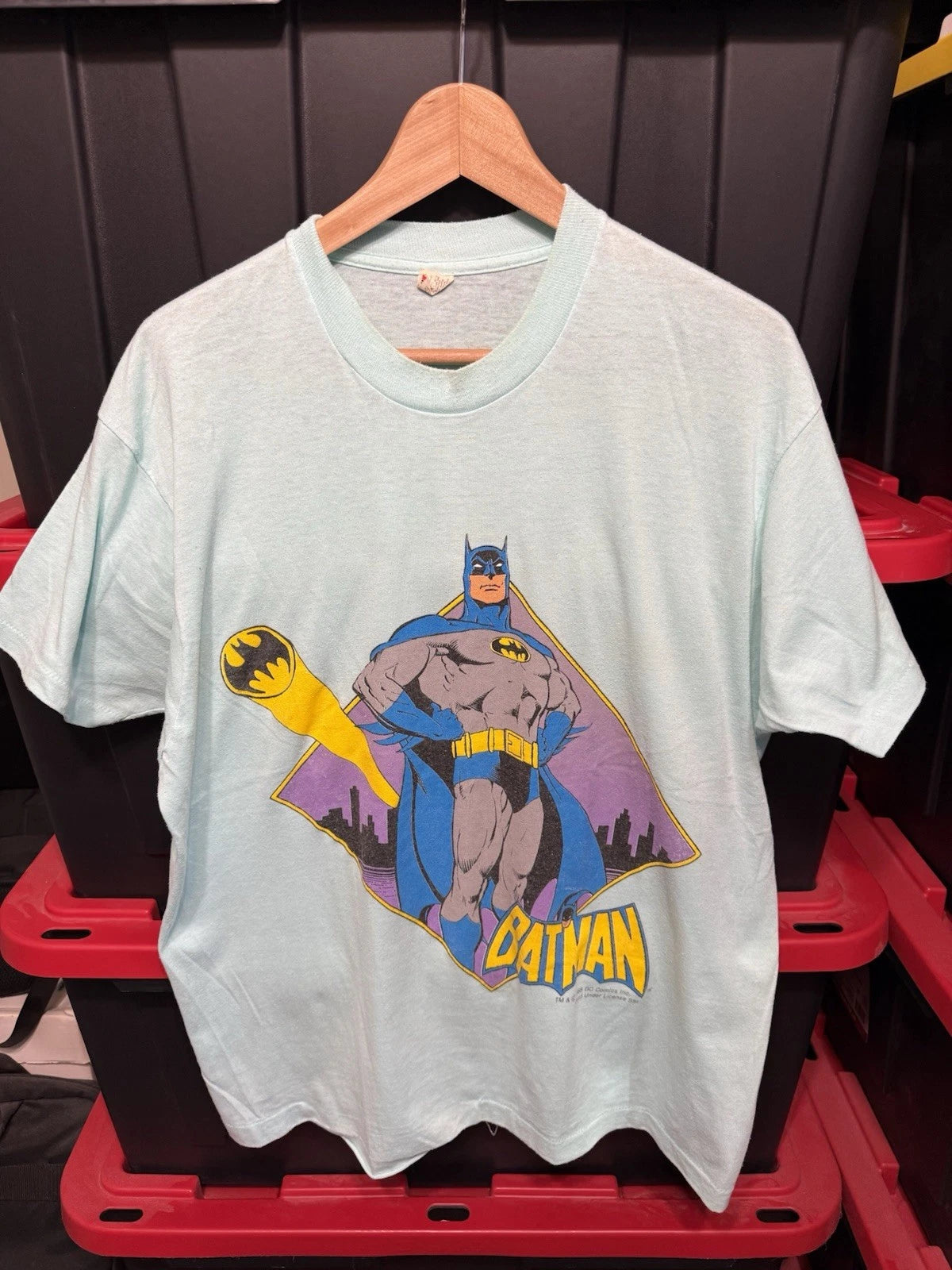 Vintage 80s Batman Shirt Mens Size XL 20x29 Screen Stars Single Stitch USA Mint