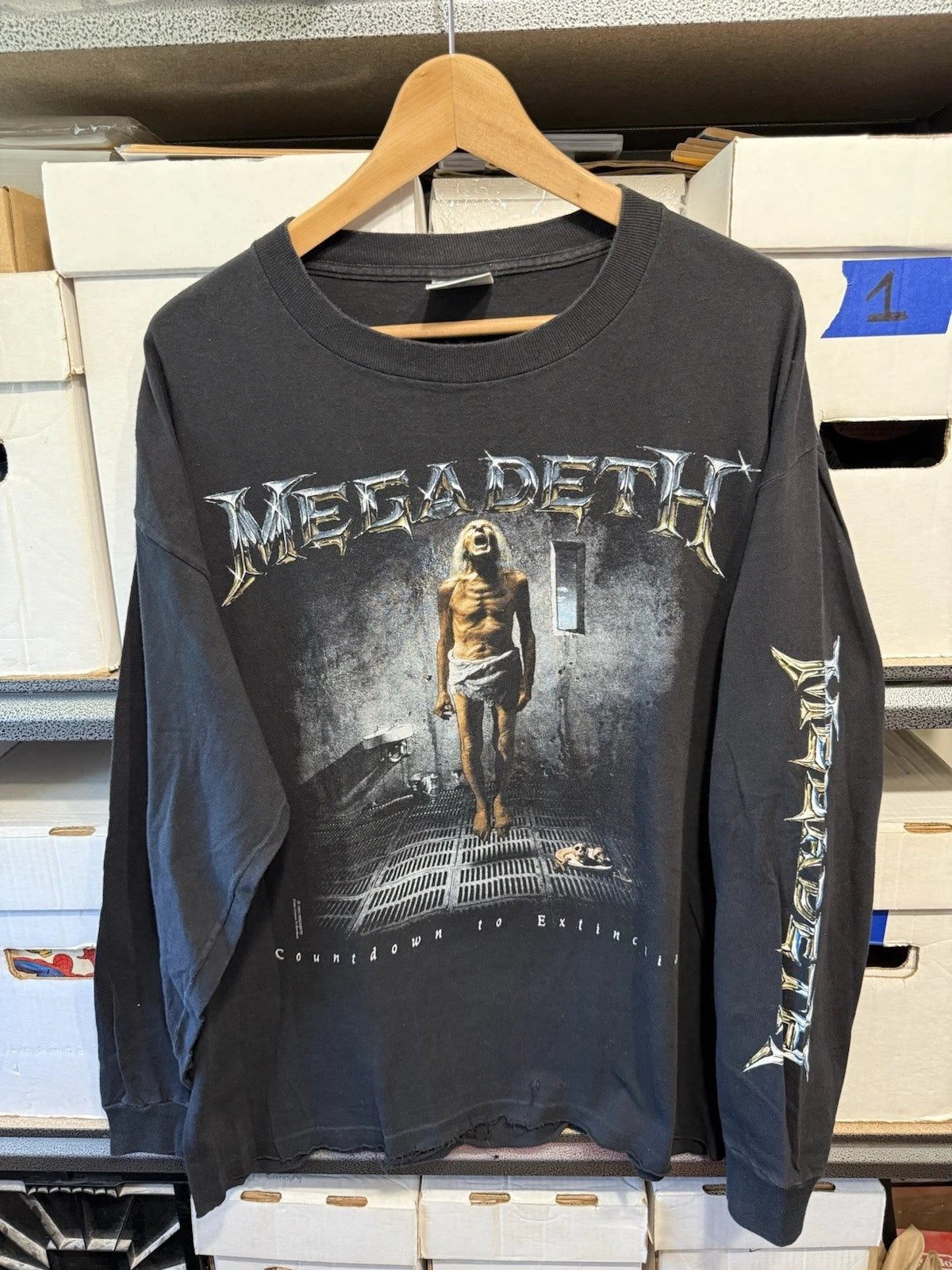 Vintage 1992 Megadeth Countdown To Extinction Long-sleeve Shirt Mens XL 23.5x29