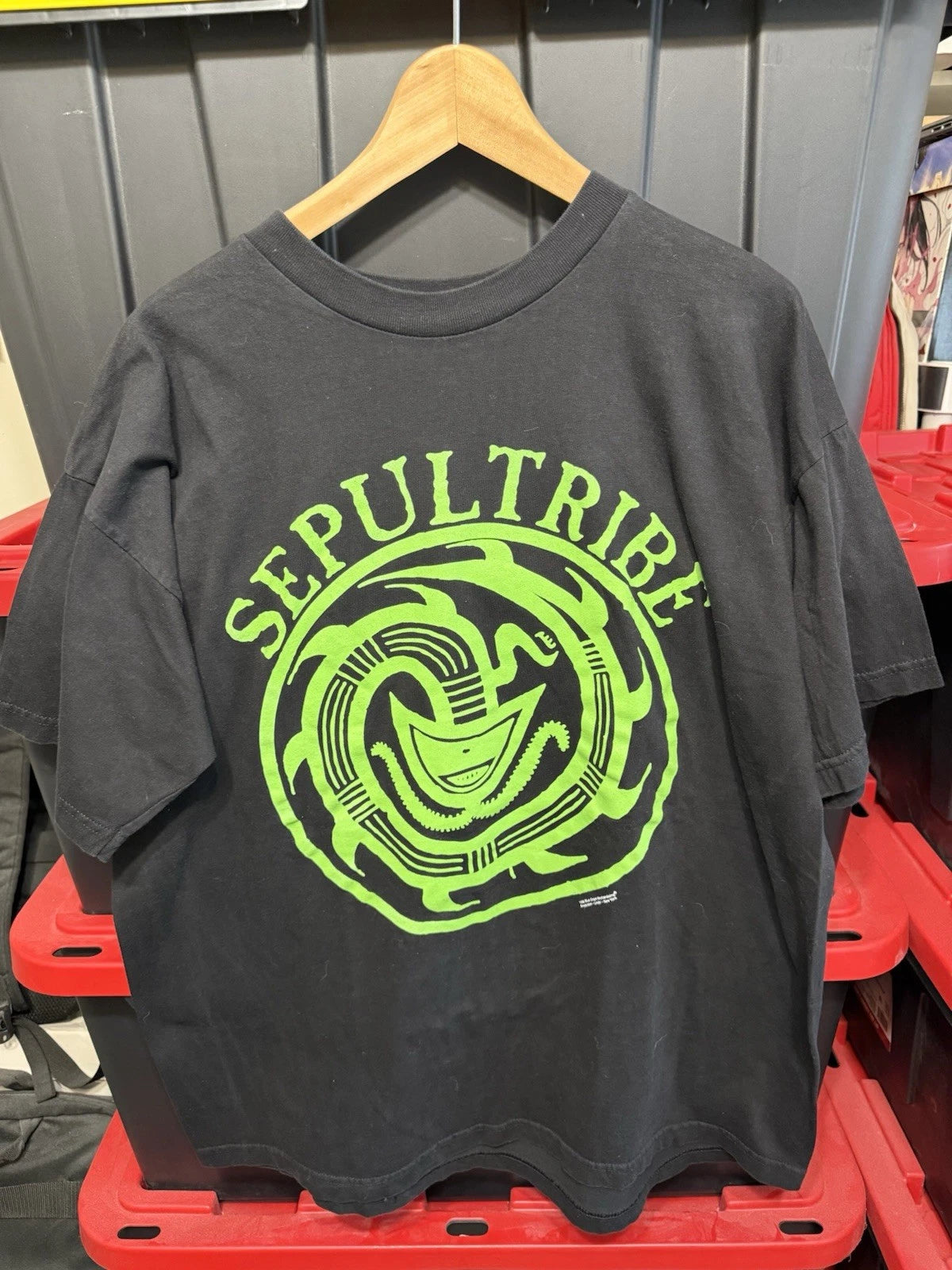 Vintage 1998 Sepultura "Sepultribe" Band T-Shirt Mens Size XL 24x29 Blue Grape