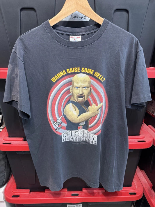 Vintage 1998 Celebrity Deathmatch Stone Cold Steve Austin Mens Size L 21x27