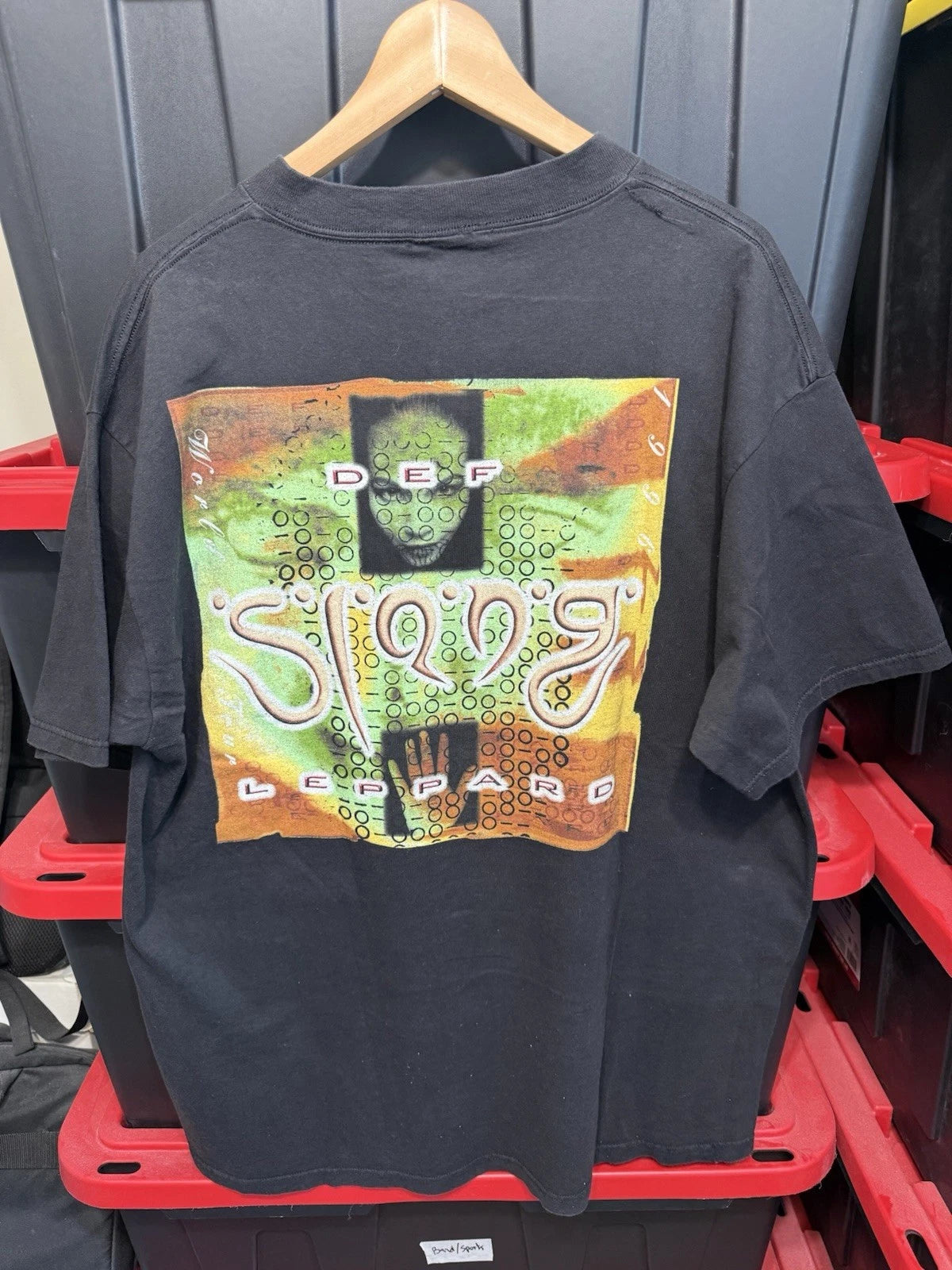Vintage 90s Def Leppard Slang Concert Tour 1996 Black Mens XL 23x32 Band Tee