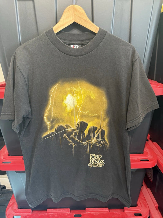 Vintage 2001 Lord Of The Rings Fellowship Of The Ring Promo Shirt Size M 19x27.5