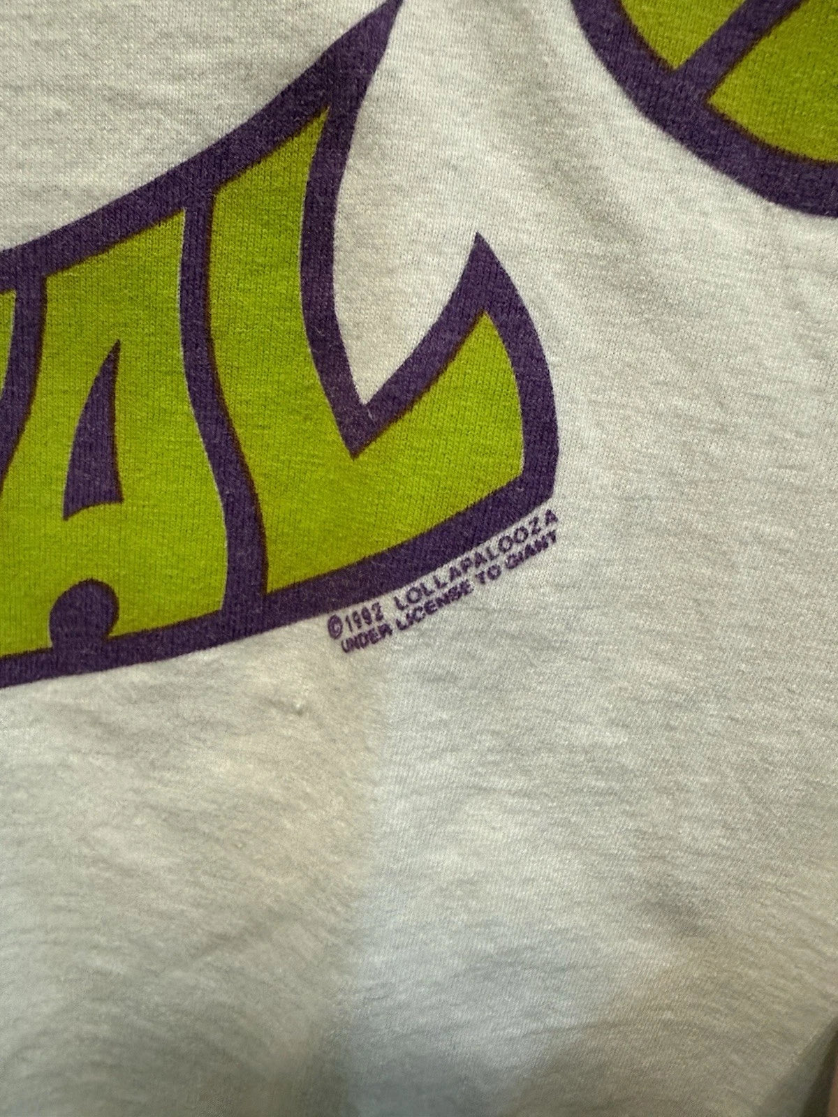 Vintage 1992 Lollapalooza Festival T-shirt White Rare Single Stitch Men L 20x29