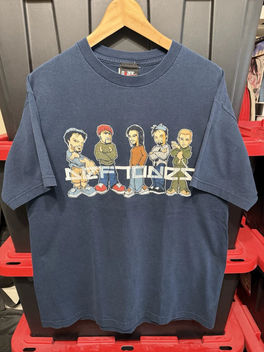 Vintage 2001 Deftones Cartoon Anime Shirt Rock Band Y2K Mens Size L 21x28