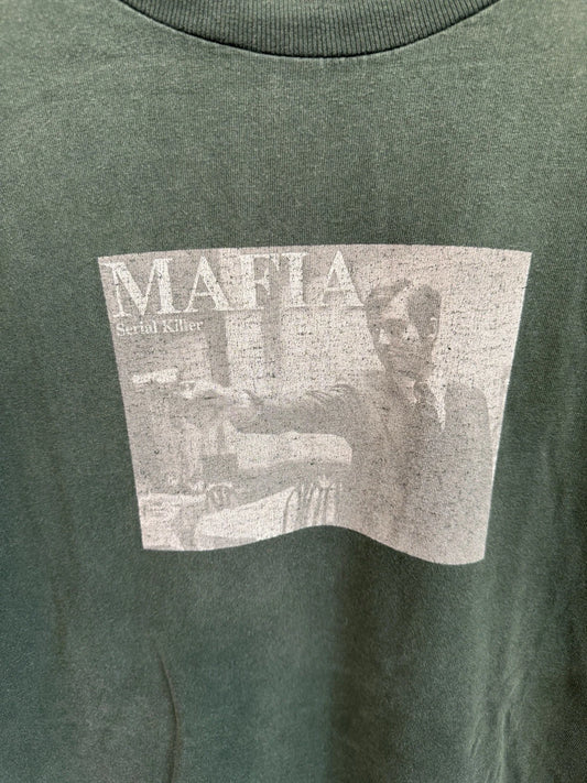 Vintage 90s Serial Killer Mafia Godfather Michael Corleone Mens Size L 22x31 Tee