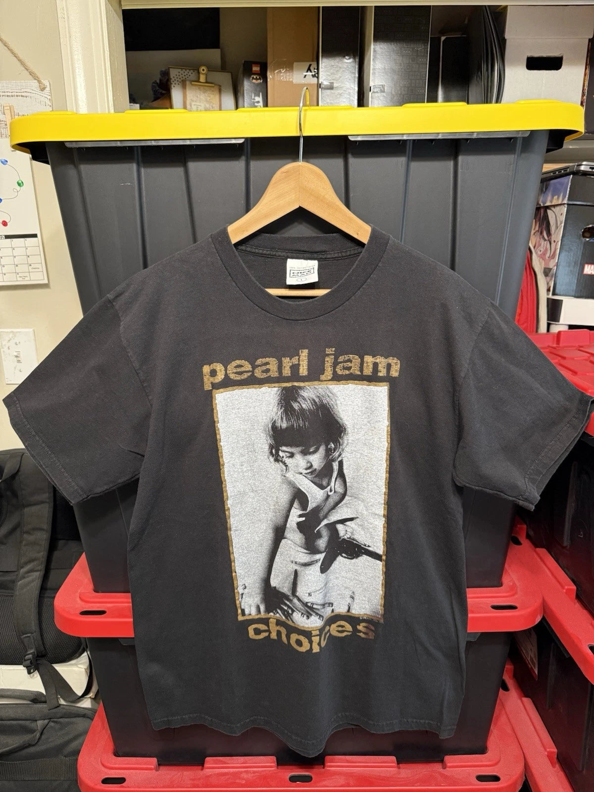 Vintage 1992 Pearl Jam "Choices" Kids Prefer Crayons Nice Man Size L 20.5x28 Tee