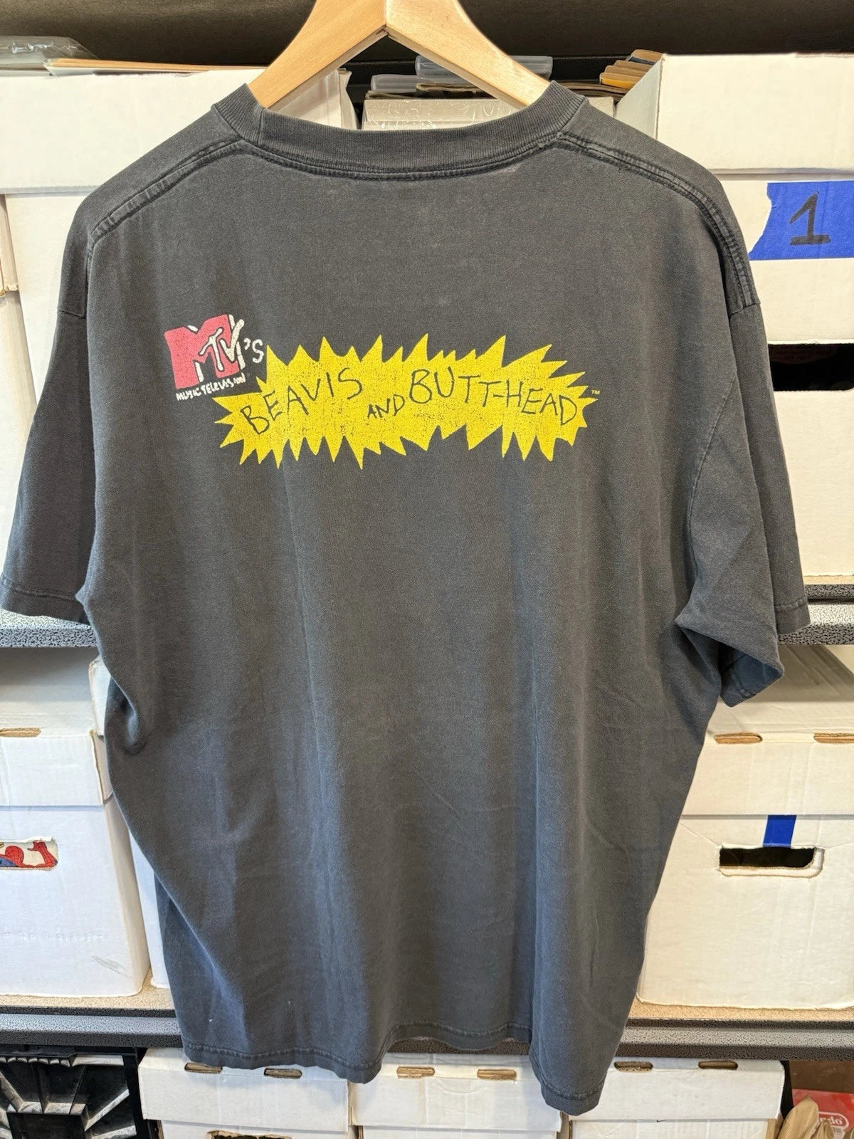 Vintage 1997 Metallica Beavis And Butthead Shirt Mens XL Black 23x29 Band Tee