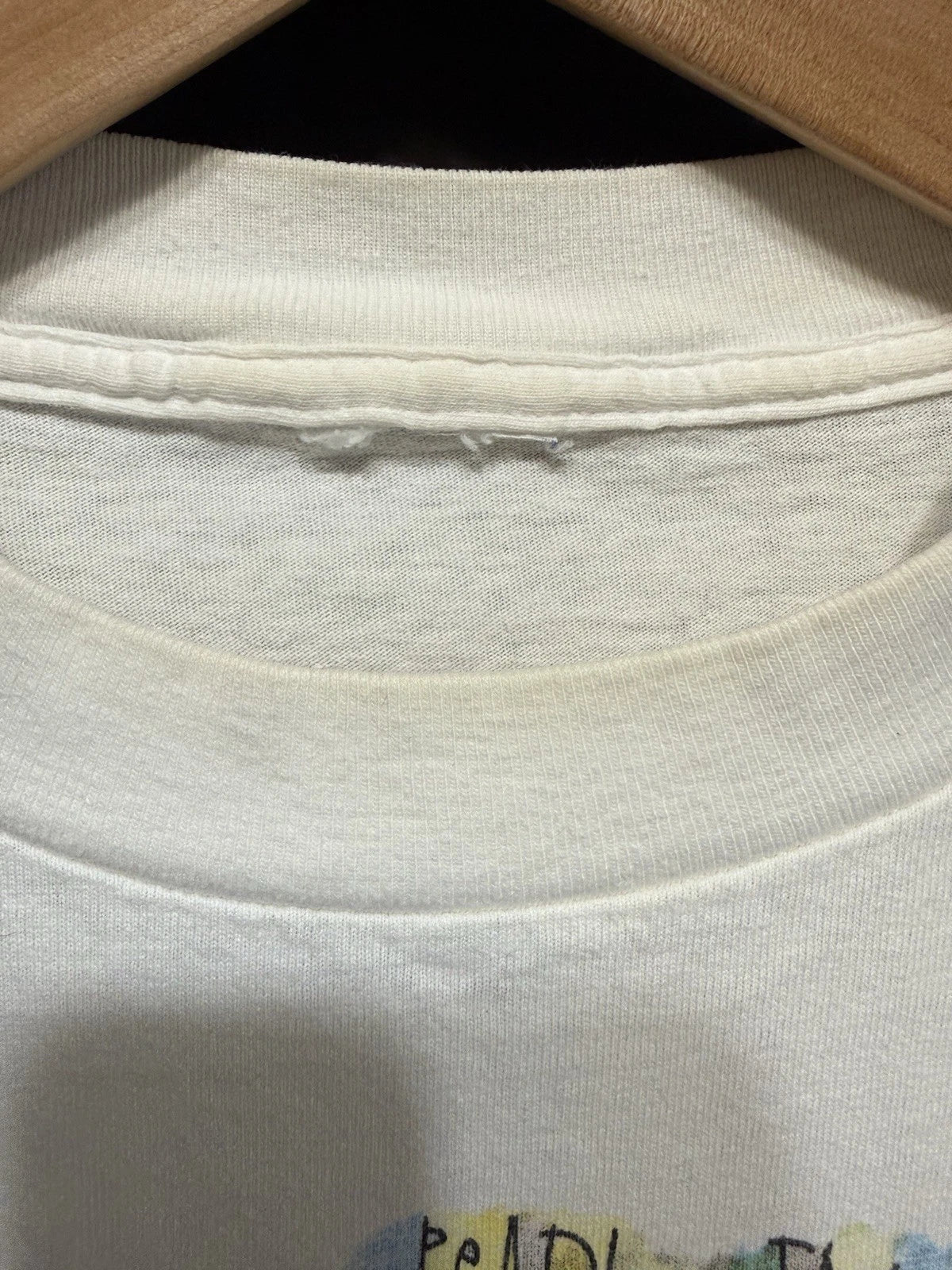 Vintage 1995 Pearl Jam Mr. Point T-Shirt White Mens XL 22.5x27 Band Tee