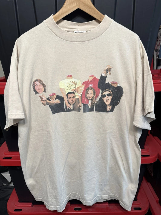 Vintage 1995 Stone Temple Pilots Headless Beige Band Shirt Men Size XL 23x30 STP
